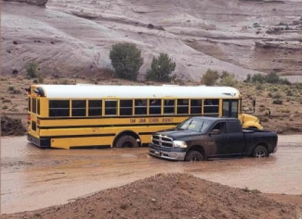A San Juan School District mud was stuck in a wash during flooding on September 16. No one was injured. Officials closed schools in Monument Valley, Bluff and Montezuma Creek on September 17.  Enter your photos in our Photo of the Week contest.  We pay $10 for each photo that runs in the San Juan Record.  Email your entries to news@sjrnews.com.  In addition, you can see more entries into our contest at the San Juan Record website at www.sjrnews.com or on Facebook. Megan Chee-Freeland photo