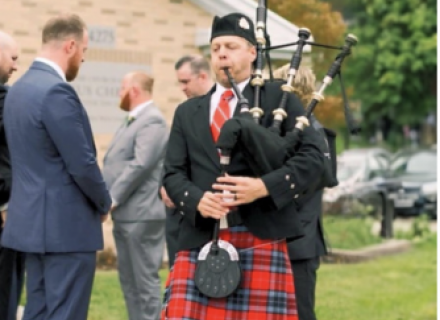 Bagpipe master Johnny Miner will transport you across the Atlantic to the Scottish Highlands at the Blanding Arts and Events Center on August 22.  Courtesy photo