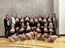 Monticello High School cheerleaders competed in the Utah Cheerleading Competition for the first time in school history on January 25. Members of the team include: (back row, left to right) Head Coach (and Coach of the Year) Kerri Murdock, Coach Kim Henderson, Abigail Crowley, Peaches Ramsay, Charlei Hoggard, Kaylie Mower, Ashley Musselman, Aubrey Black,Emma Peterson, Hannah Crowley, Laikyn Pehrson. Front: Kamron Yoakam, Gabi Dowell, Reagan Gill, Yanba Lee, Cami Dowell, and Emmry Wilcox. Courtesy Photo