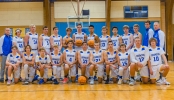 Members of the team include: (back row, left to right) Head Coach Jeff Johnson, Weston Jones, Justice Black, Keaton Ivins, Ian Johnson, Jerzy Nieves, Collin Baker, Dakota Long, Garrett Young, Anthony Done, RJ Dalley, Brigham Nielson, Coach Easton Nielson, Coach Mike Brown.  Front: Nash Jones, Tripp Palmer, Cole Duke, Baylor Nielson, Jaiten Knight, Jake Ivins, Branten Bethea, Owen Adams, Nache Young, Cash Palmer, and Jagger Nieves.  Courtesy photo
