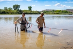 Utah DNR employees set up to sample water at the Cisco Boat Ramp in Grand County. Photos courtesy of the Utah Division of Wildlife Resources