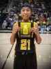 Martin poses with an award received as tournament MVP earlier this season. Courtesy photo