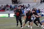 #10 Jackson Keyes walks into the end zone to complete a two point conversion in the Buckaroos semifinal win over Water Canyon in 2024. Keyes gets key blocks from Peyton Hataathley #2 and Seth Taylor. All three starters will return for this upcoming season. Anna Fredericks photo