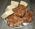 Plain and chocolate toffee Rice Krispie treats.  Mary Cokenour photo