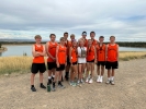 Monticello's boys and girls teams pose after the Loyds Lake Classic. Members of the team include: (back row, left to right) McKay Nielson, David Francom, Kaden Pehrson, Soren Welch, Curtis Bunker, Jesse Pettit, Kooper Nielson, Lander Hart.  Front: Charley Welch, Ayla Carling, Mara Long, Lilli Burton.  Not Pictured: Alexis Bailey, Alejandro Auston, Aaron Gillette, and Aaron Peterson. Courtesy photo