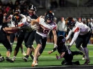Monticello senior Landon Shumway carries the ball into the end zone to open the scoring in the 8-Player Utah State semifinals on November 7 in Cedar City. Shumway scored three of the Buckaroos’ four touchdowns in their loss to the Milford Tigers at Southern Utah University. Monticello ends their season with a 5-6 record.  Dave Argyle photo
