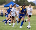 San Juan freshman Kloe Jones moves the ball upfield against South Sevier on September 10 in Blanding. The Lady Broncos have won six games this season – their most wins in a season in program history. They enter the 2A Utah State Tournament this Wednesday, October 16 as the #10 seed and will face #7 Beaver on the road. With an upset they would advance to the quarterfinals where they would likely face #2 Waterford.  Richard Kaer photo