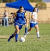 San Juan sophomore Jaynie McNaughtan moves the ball upfield against Parowan in a 2A South battle on September 26. The Lady Broncos were unable to overcome an early deficit, suffering a 3-1 loss in the game.  Richard Kaer photo