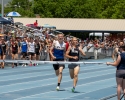 San Juan senior Edward Lyman and Millard's Ben Ralphs leave it on the track as they head to the line for a photo finish in the 2A boys 800 meter on May 18 at BYU. Ralphs beat Lyman by just .16 of a second to take the state title.  Anna Fredericks photo