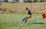 San Juan junior Jaynie McNaughtan drives a corner kick into the box in the Broncos’ 8-2 win over Emery on August 4. McNaughtan contributed one of the team’s eight goals as San Juan opened the new season 1-0. The Broncos will take on Draper APA, American Leadership Academy, and Manti in a busy swing this week.  Brooke Pehrson photo